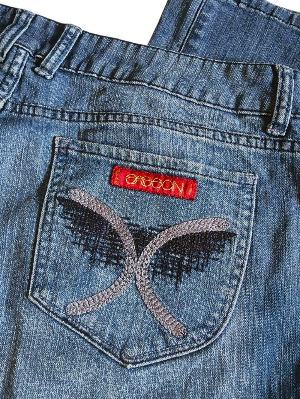 Vintage 80s Sasson Bootcut Boogie Jeans Embroidered Pockets Ooh La La! Size 14